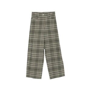 Alysi Women Cotton Tartan Trousers
